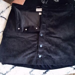 NWOT American Apparel High Waist Black Cord Skirt